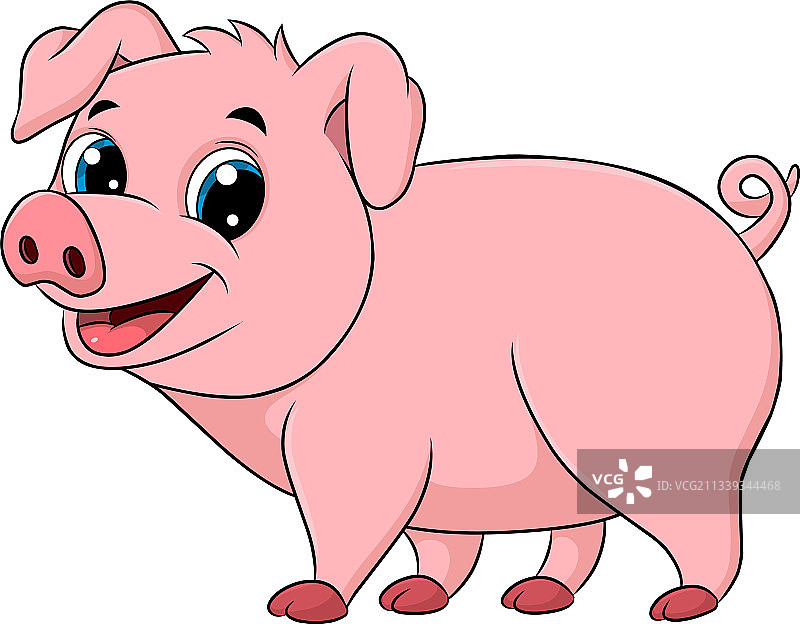 可爱的猪动物卡通图片素材