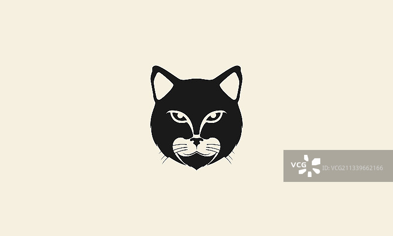 头黑猫森林标志图标符号图形图片素材