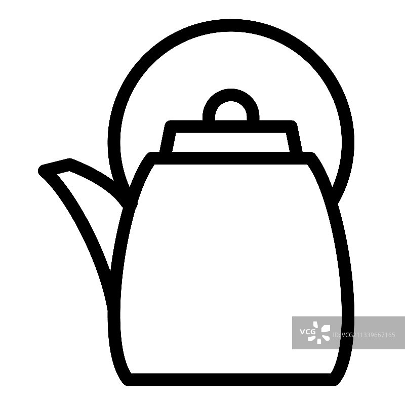 茶壶是传统饮品单一孤立的象征图片素材