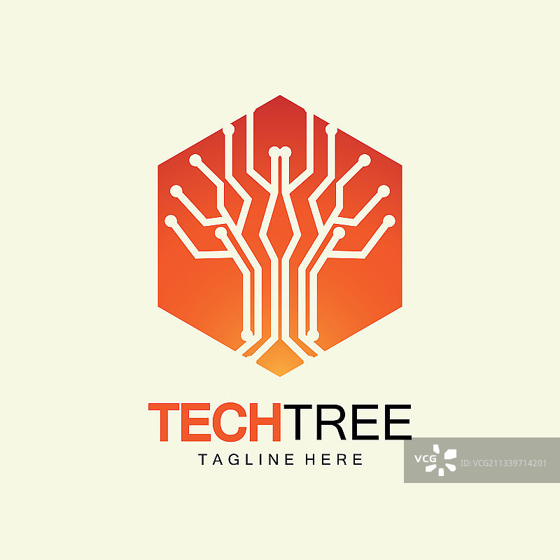 科技树标志概念绿色网络技术图片素材