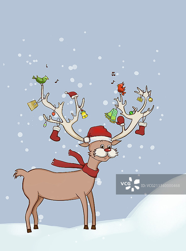 圣诞鹿鹿海报图片素材