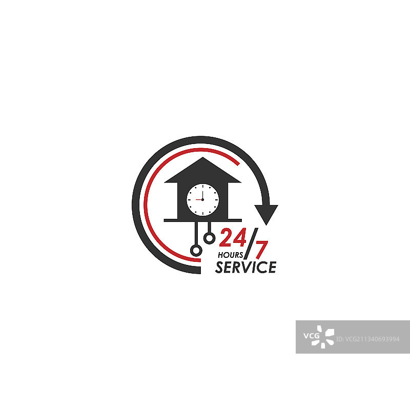 24小时图标logo设计图片素材