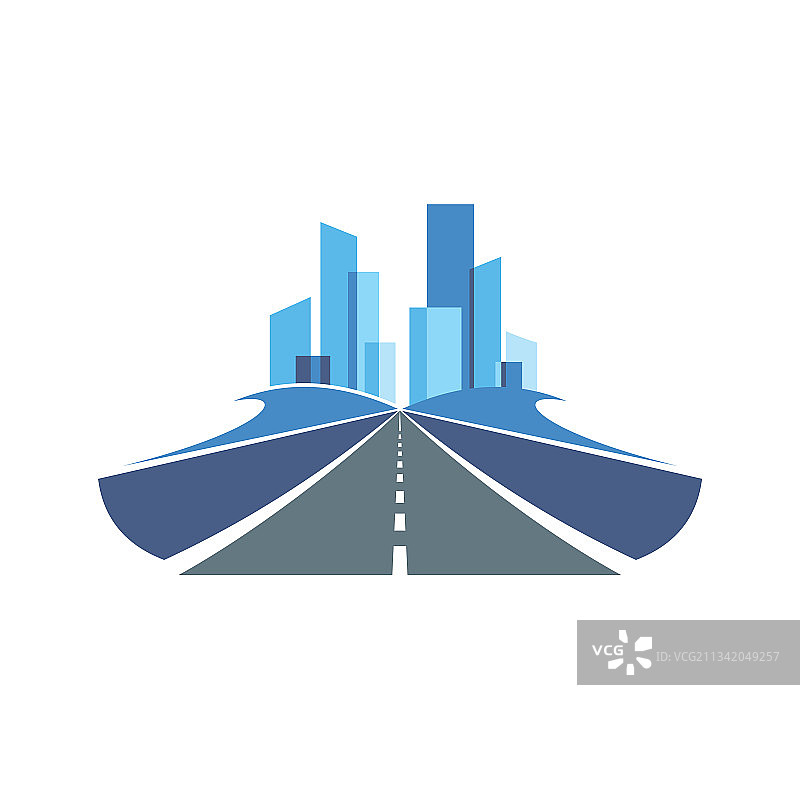 城市高速公路、大都市高速公路或高速公路图标图片素材