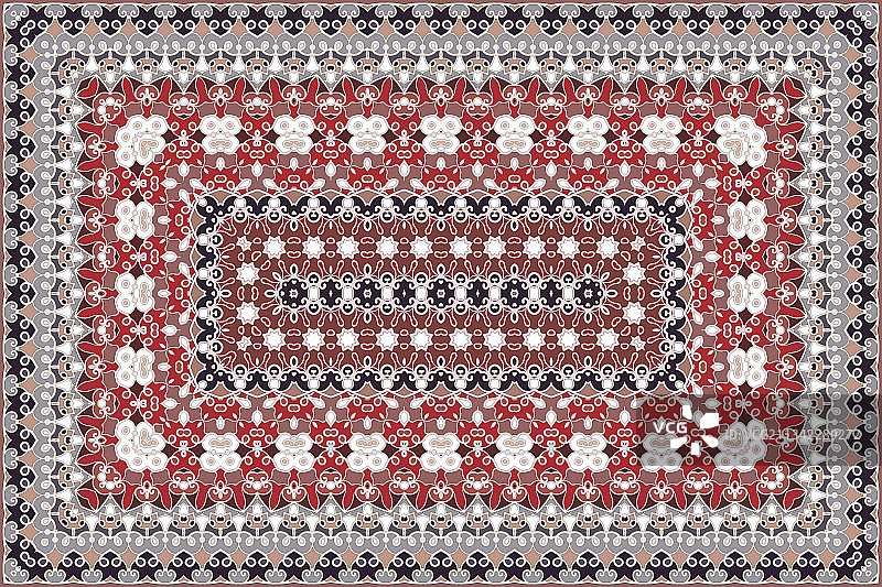 富有波斯民族色彩的地毯图案图片素材