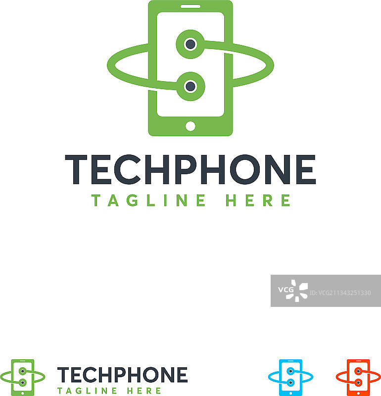 技术电话标志设计概念电话技术标志图片素材