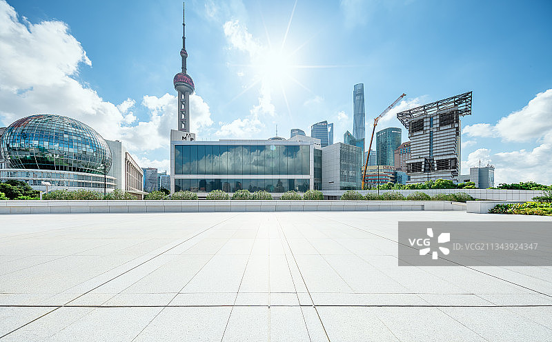 上海城市风光道路平台图片素材
