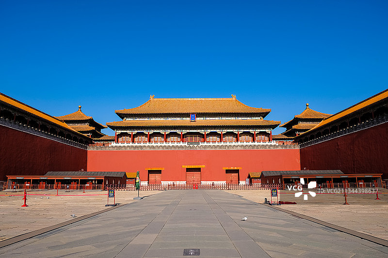 冬至正午时分的北京故宫午门图片素材