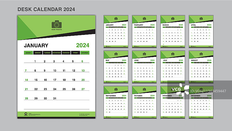 Splanner设计桌面日历2024模板图片素材