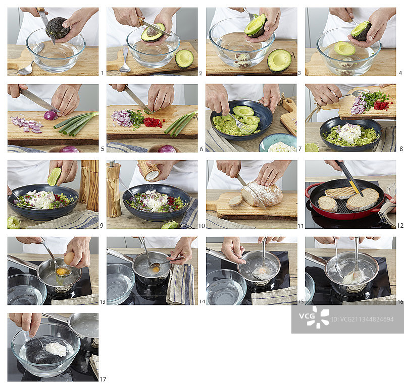 准备牛油果和水煮蛋图片素材