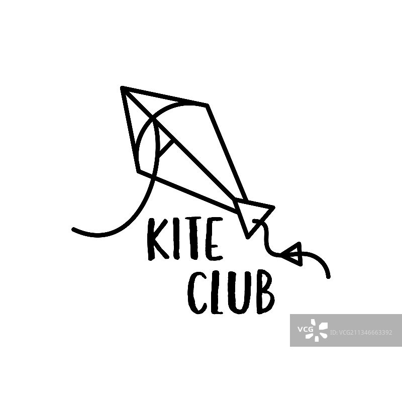 风筝俱乐部标志设计图片素材