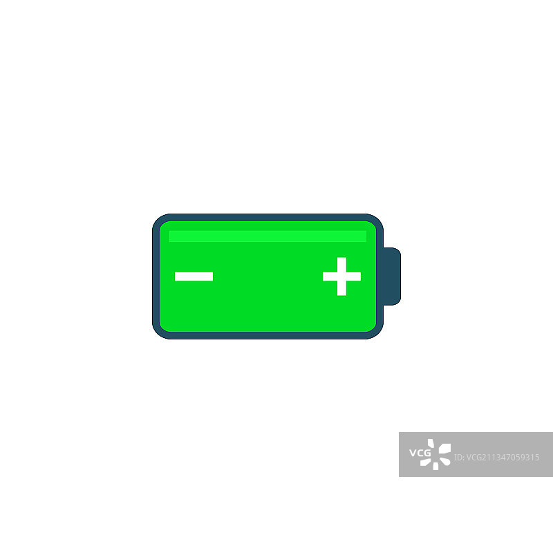 电池图标孤立简单颜色能量平图片素材