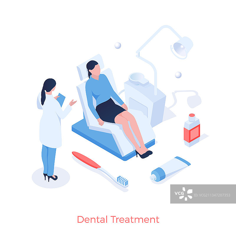 牙科治疗和预防牙医检查图片素材