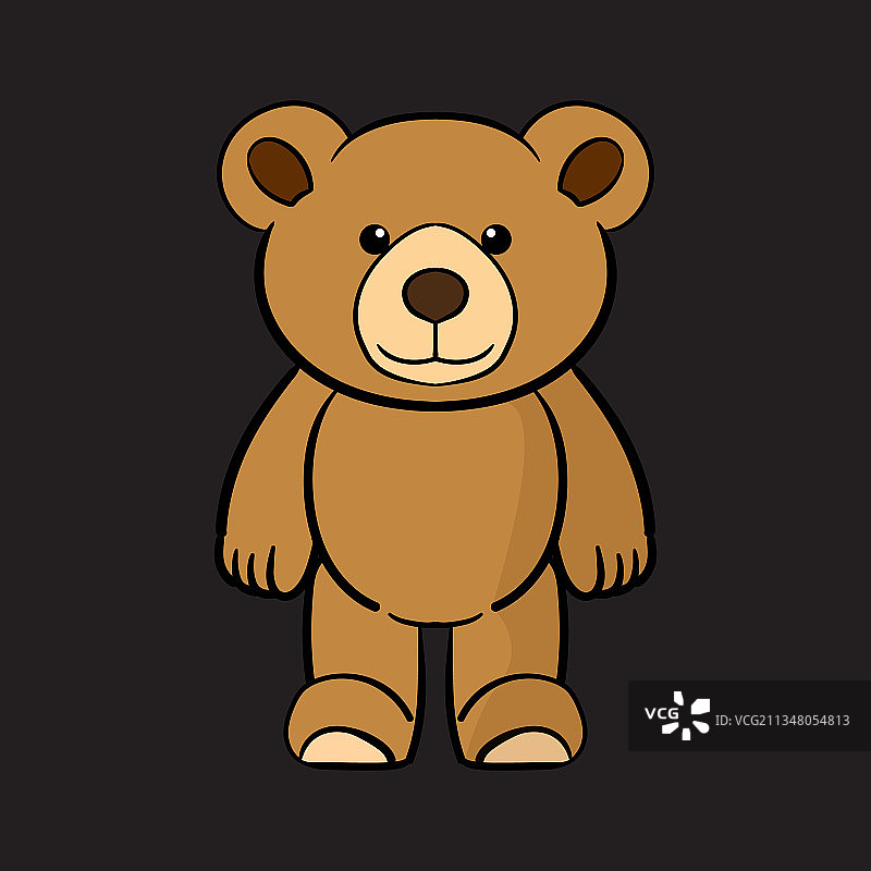 独特可爱的小棕熊卡通人物图片素材