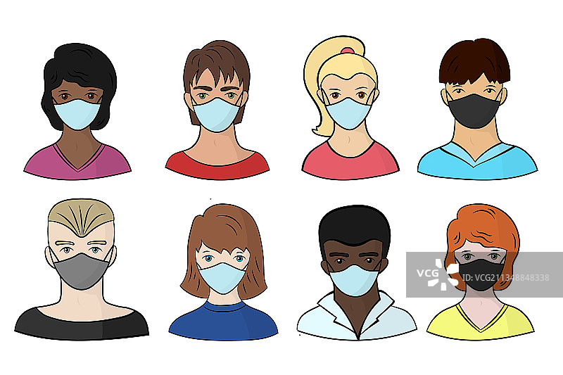 戴着医用口罩的人可以阻止冠状病毒图片素材