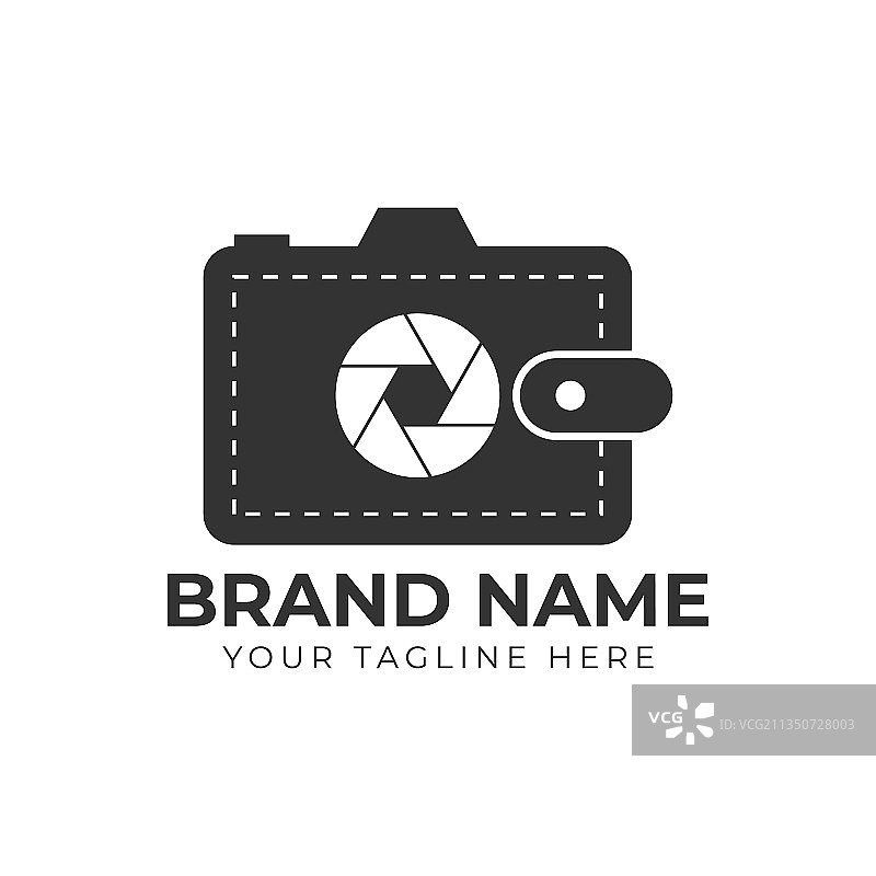 钱包相机logo概念图片素材