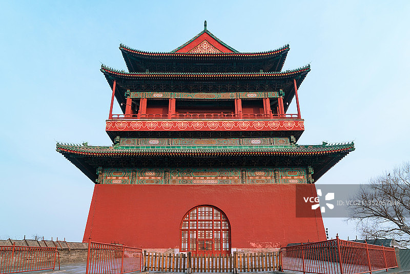 中国著名景观北京鼓楼图片素材