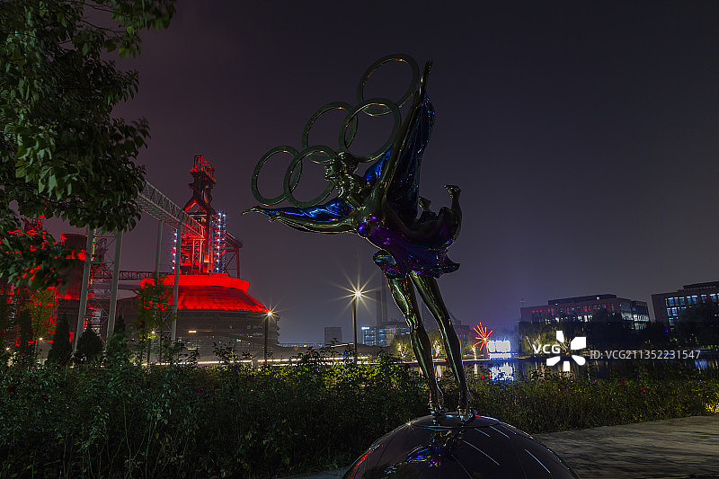 北京首钢园节日亮灯图片素材