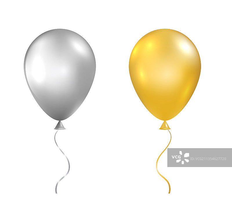 金气球银气球周年纪念图片素材