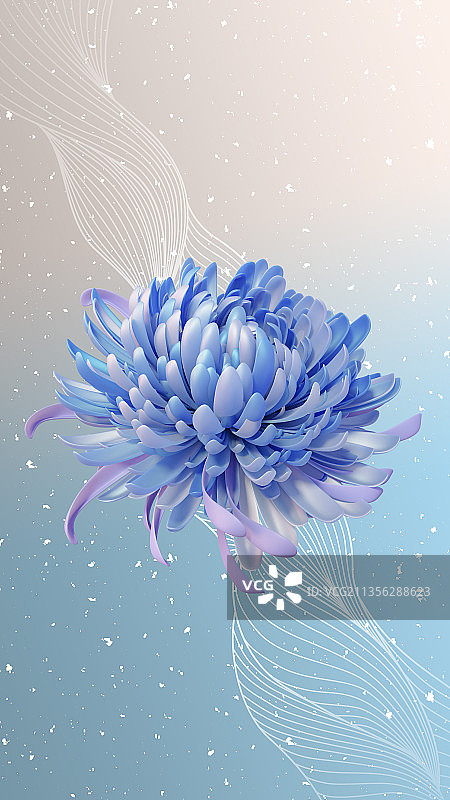3D中国风国潮花卉主题插图图片素材