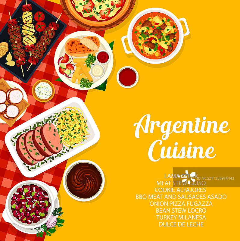 阿根廷美食餐厅的菜单盖图片素材