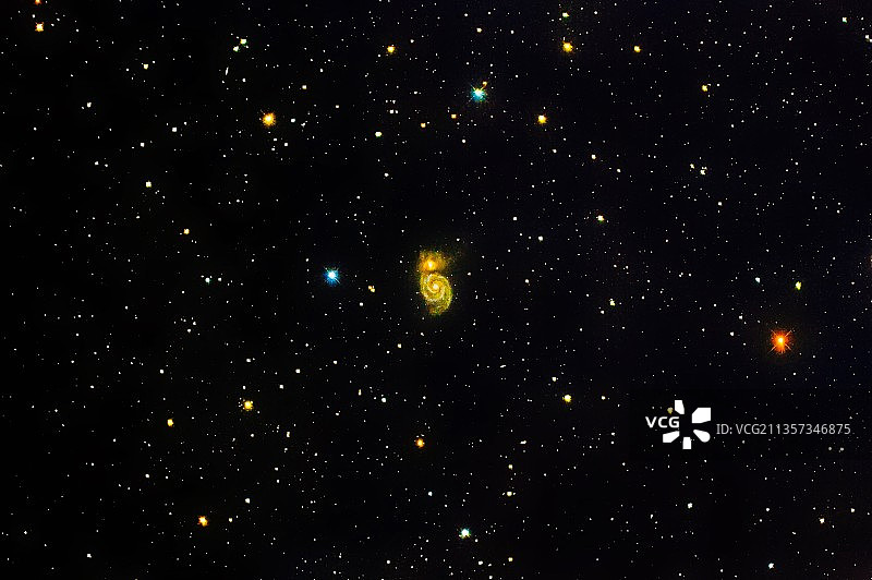 猎犬座M51/NGC5194/51a/M51a涡状星系图片素材