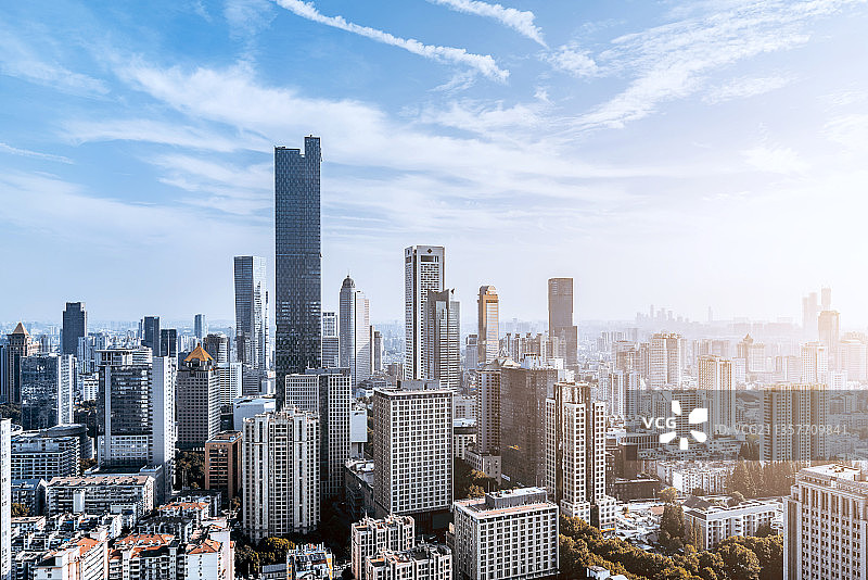 中国江苏南京德基广场城市高楼天际线风光图片素材