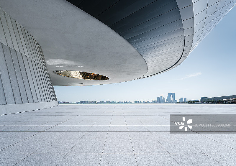 上海现代建筑风光道路平台图片素材
