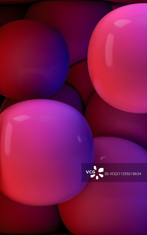 柔软的球体3D渲染图片素材