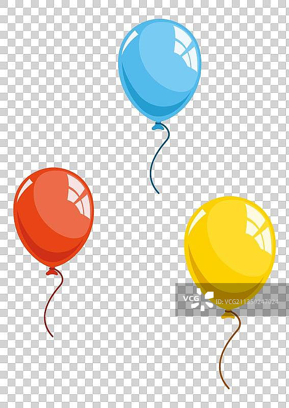 彩色的气球元素图片素材