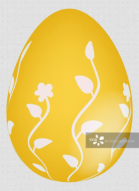 叶片花纹装饰复活节彩蛋图片素材