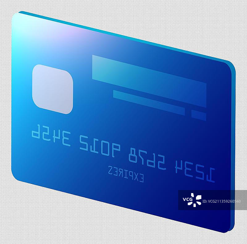 2.5D带芯片银行卡图片素材