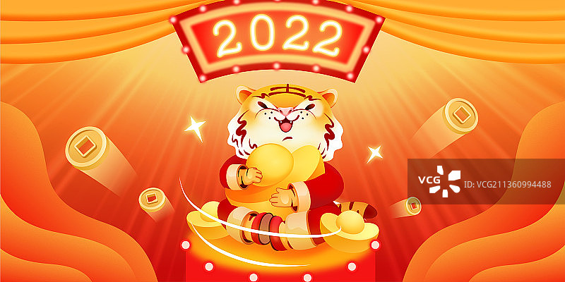2022年生肖老虎-横版图片素材