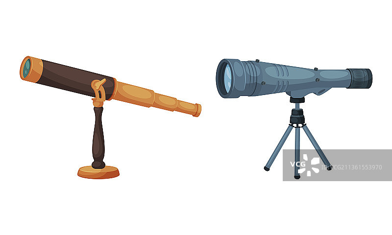 单筒的改进型折射望远镜图片素材