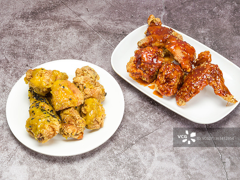 韩式炸鸡美食小吃-韩国料理图片素材