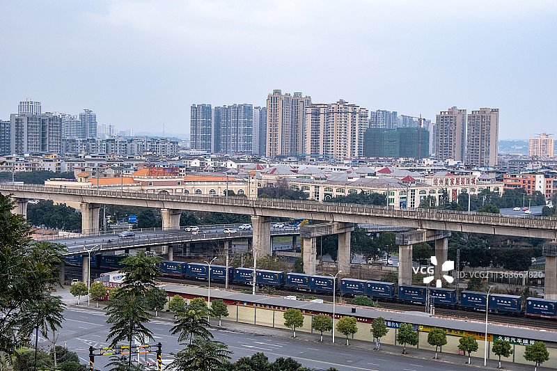 中国四川省绵阳城市各种角度景观图片图片素材
