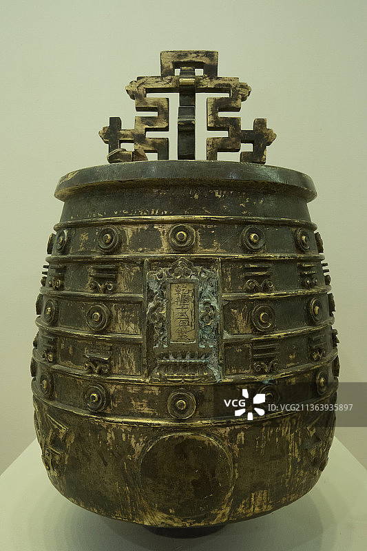 北京中国国家博物馆乾隆十三年姑洗钟清代图片素材