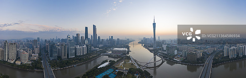 航拍广州城市建筑风光图片素材