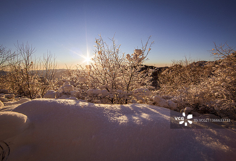 板山雪景图片素材