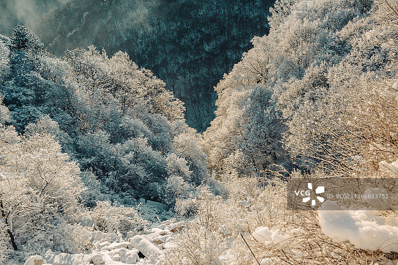 板山雪景图片素材