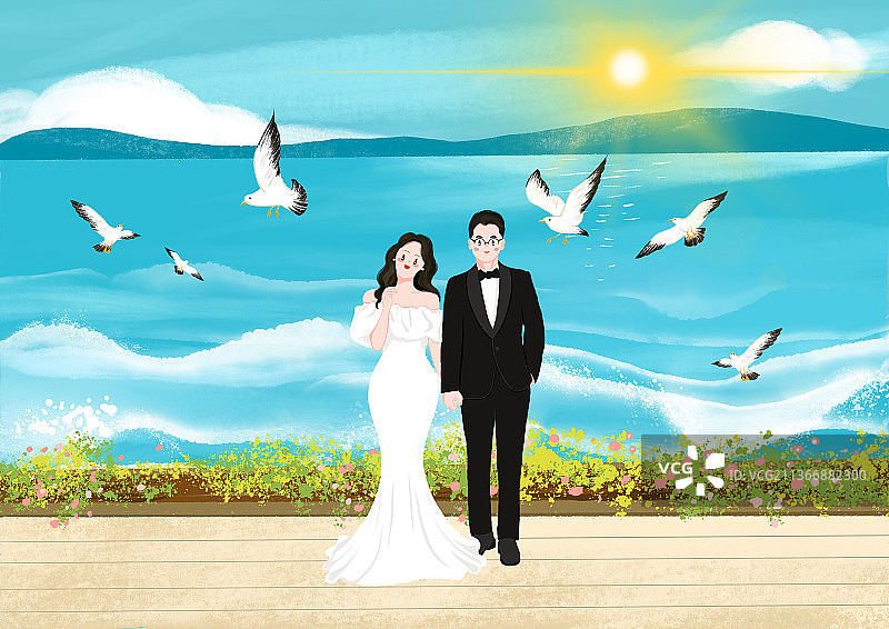 海边婚礼图片素材
