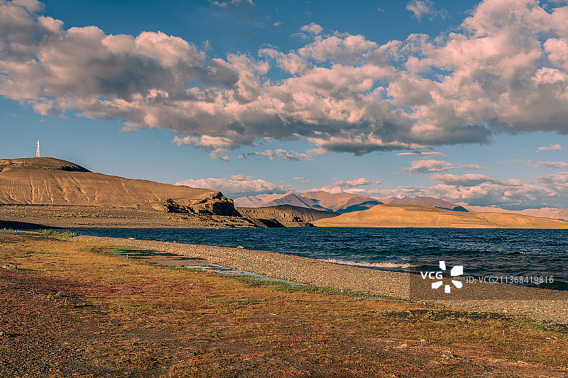 中国西藏阿里日土县班公湖的湖光山色30图片素材