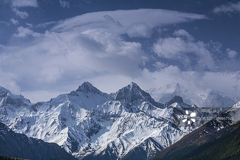 木扎尔特冰川 ——新疆    伊犁州   昭苏县图片素材