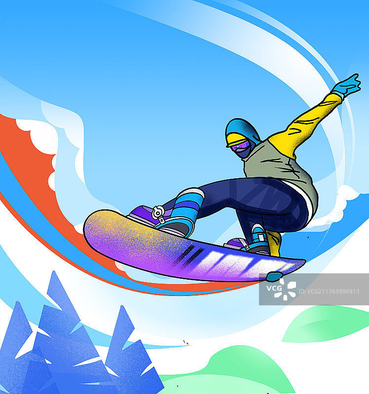 滑雪运动少年图片素材