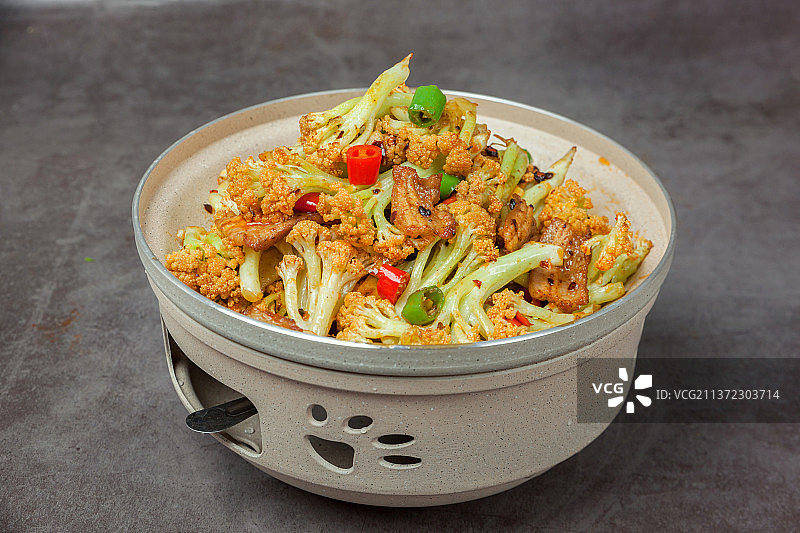 中餐美食-干锅菜花图片素材