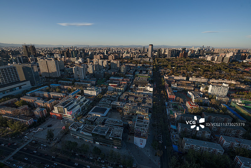 北京市朝阳区三里屯SOHO商业区高视角城市风光图片素材