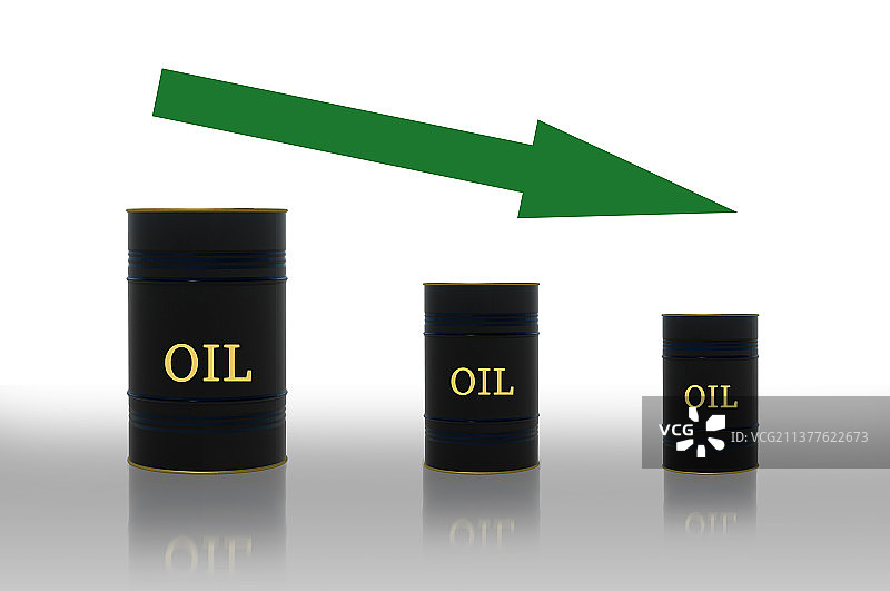 原油石油柴油汽油的价格下跌的趋势图片素材