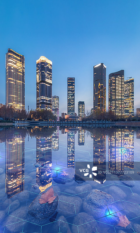 北京城市夜景图片素材