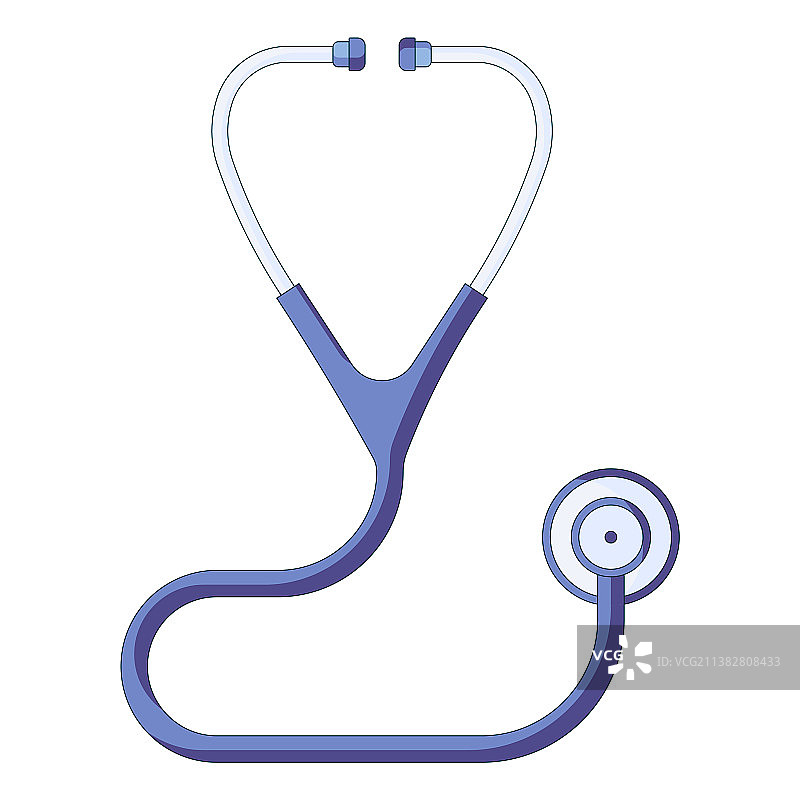 医疗保健和蓝色听诊器的图标图片素材