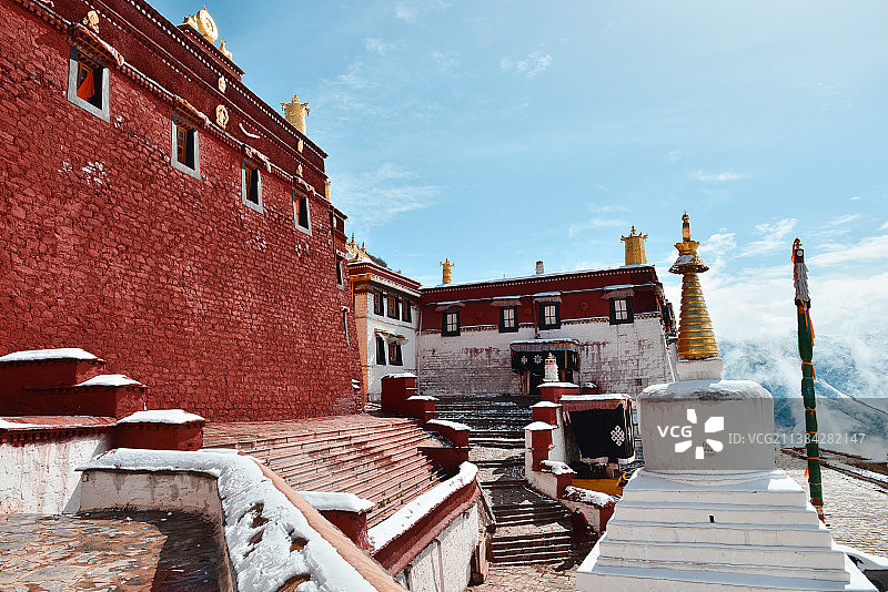 西藏甘丹寺图片素材