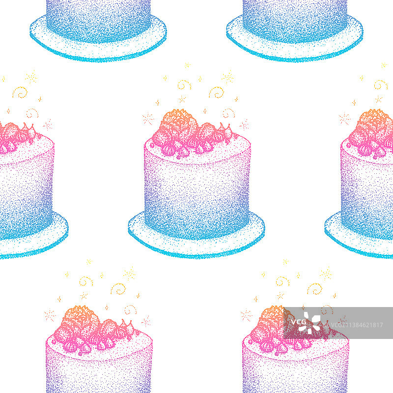 生日蛋糕无缝图案图片素材